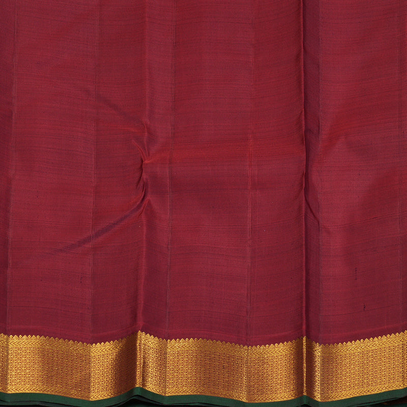 Hayagrivas Handloom Nagapazham Kanjivaram Silk Saree with Maroon Border KBF246E4-3