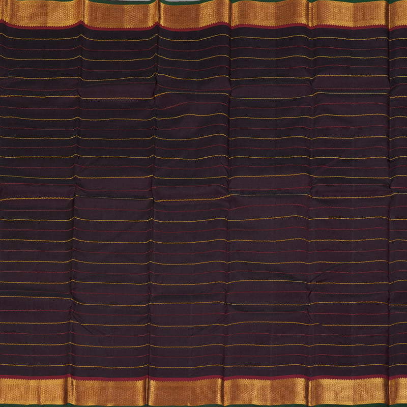 Hayagrivas Handloom Nagapazham Kanjivaram Silk Saree with Maroon Border KBF246E4-3