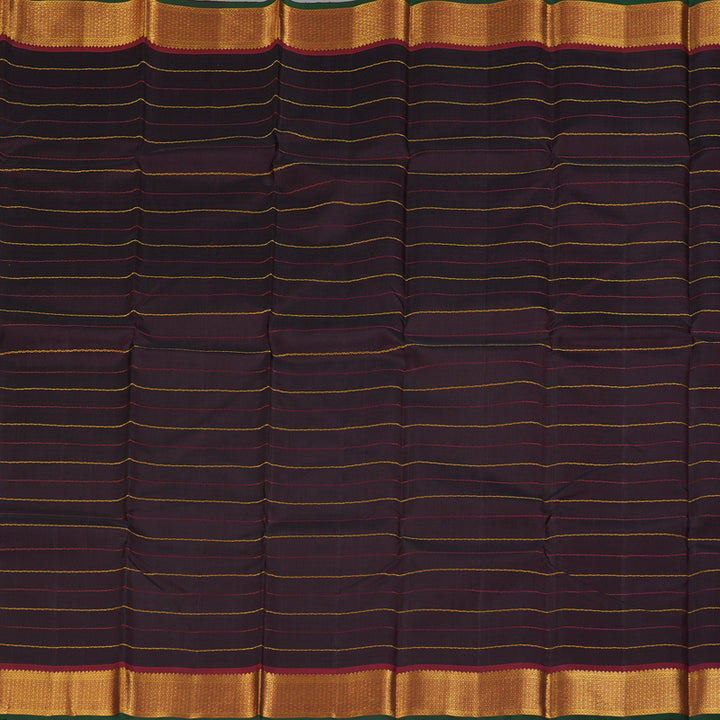 Hayagrivas Handloom Nagapazham Kanjivaram Silk Saree with Maroon Border KBF246E4-3