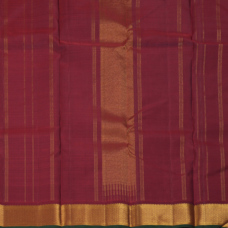 Hayagrivas Handloom Nagapazham Kanjivaram Silk Saree with Maroon Border KBF246E4-3