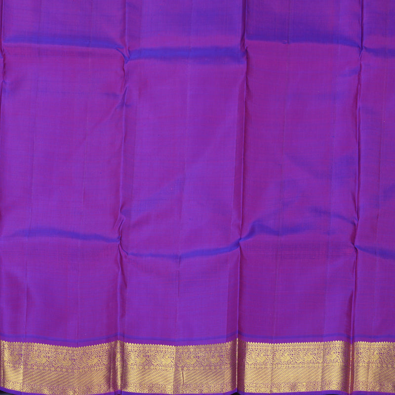 Hayagrivas Handloom Sky Blue Kanjivaram Silk Saree with Purple Border KBF248E7-1