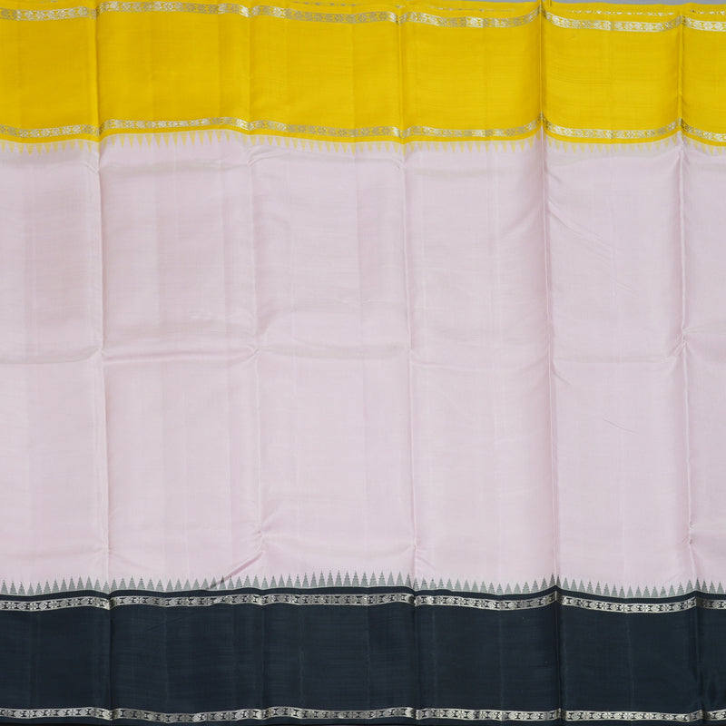Hayagrivas Handloom Baby Pink Kanjivaram Silk Saree with Ganga Jamuna Border KBF249E11-1