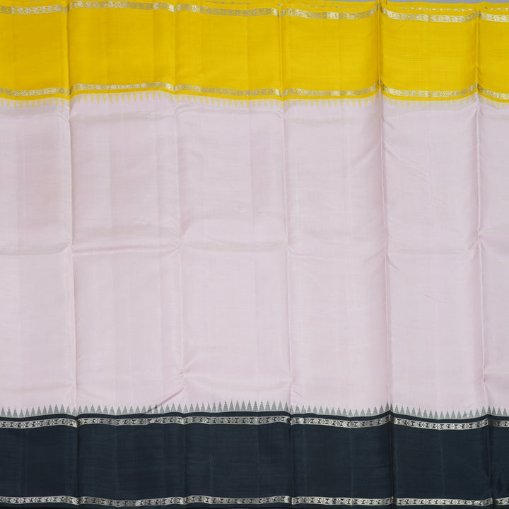Hayagrivas Handloom Baby Pink Kanjivaram Silk Saree with Ganga Jamuna Border KBF249E11-1