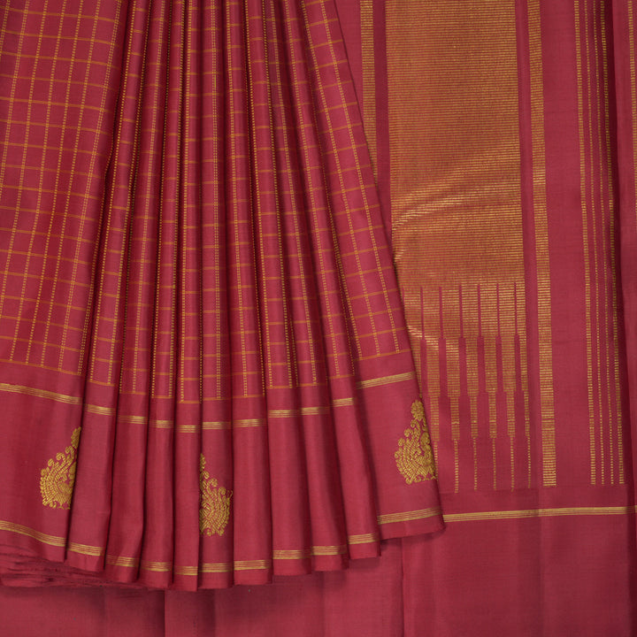 Hayagrivas Handloom Maroon Kanjivaram Silk Saree KBF249E2-1
