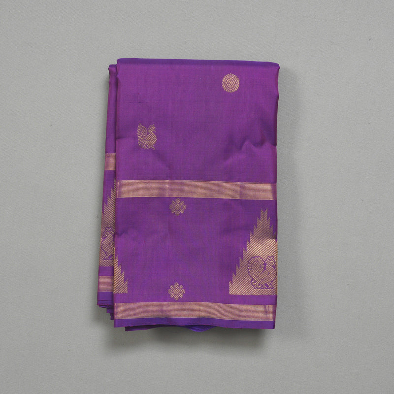 Hayagrivas Handloom Purple Kanjivaram Silk Saree KBF249E7-1