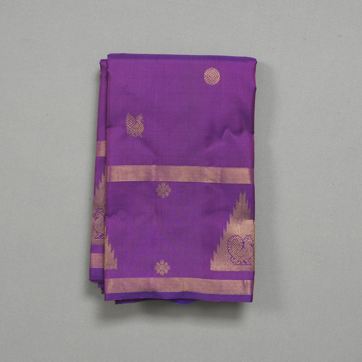 Hayagrivas Handloom Purple Kanjivaram Silk Saree KBF249E7-1