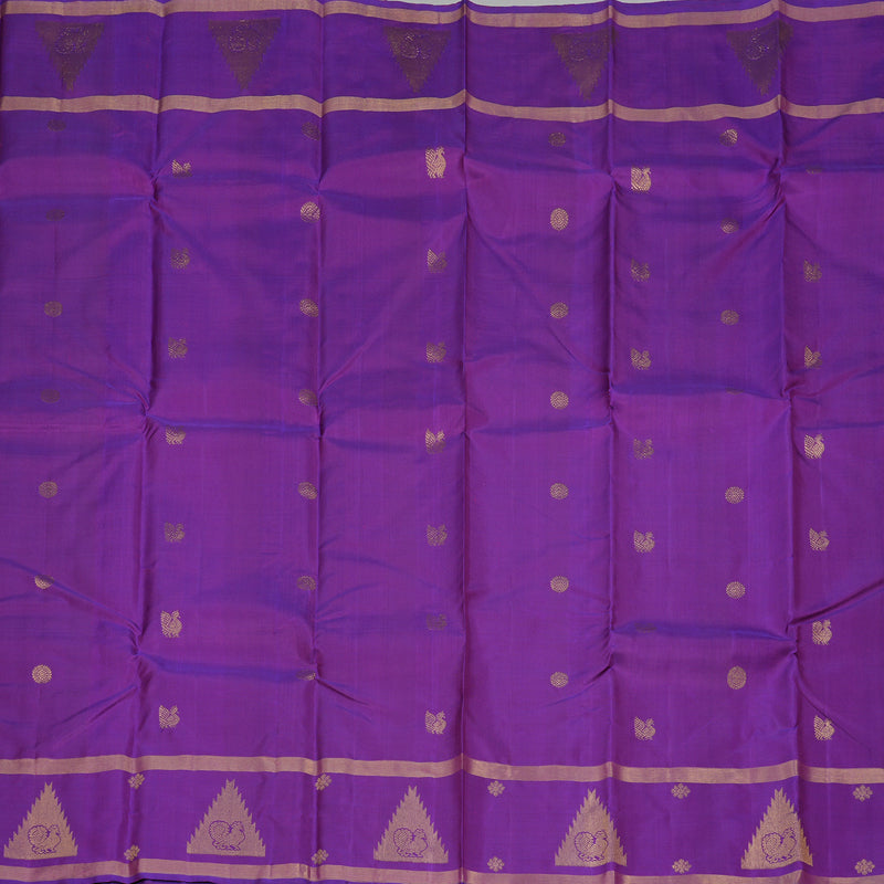 Hayagrivas Handloom Purple Kanjivaram Silk Saree KBF249E7-1