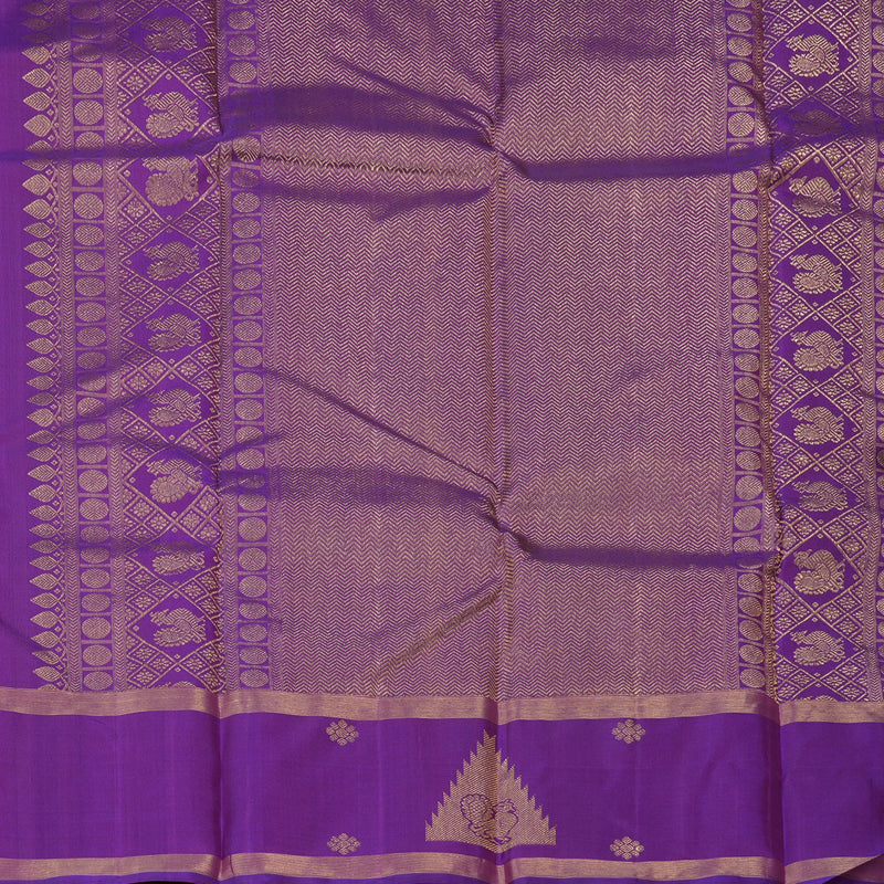 Hayagrivas Handloom Purple Kanjivaram Silk Saree KBF249E7-1