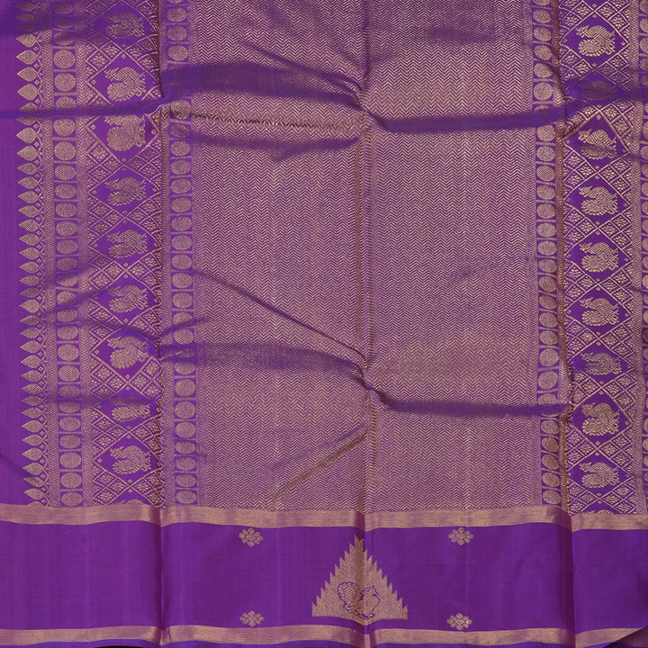 Hayagrivas Handloom Purple Kanjivaram Silk Saree KBF249E7-1