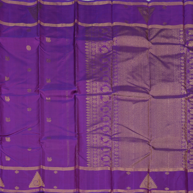 Hayagrivas Handloom Purple Kanjivaram Silk Saree KBF249E7-1