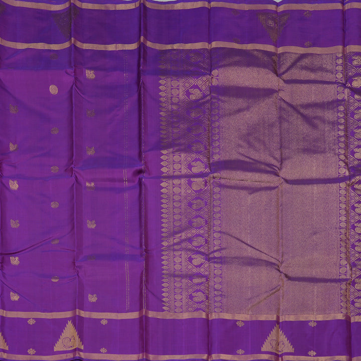 Hayagrivas Handloom Purple Kanjivaram Silk Saree KBF249E7-1