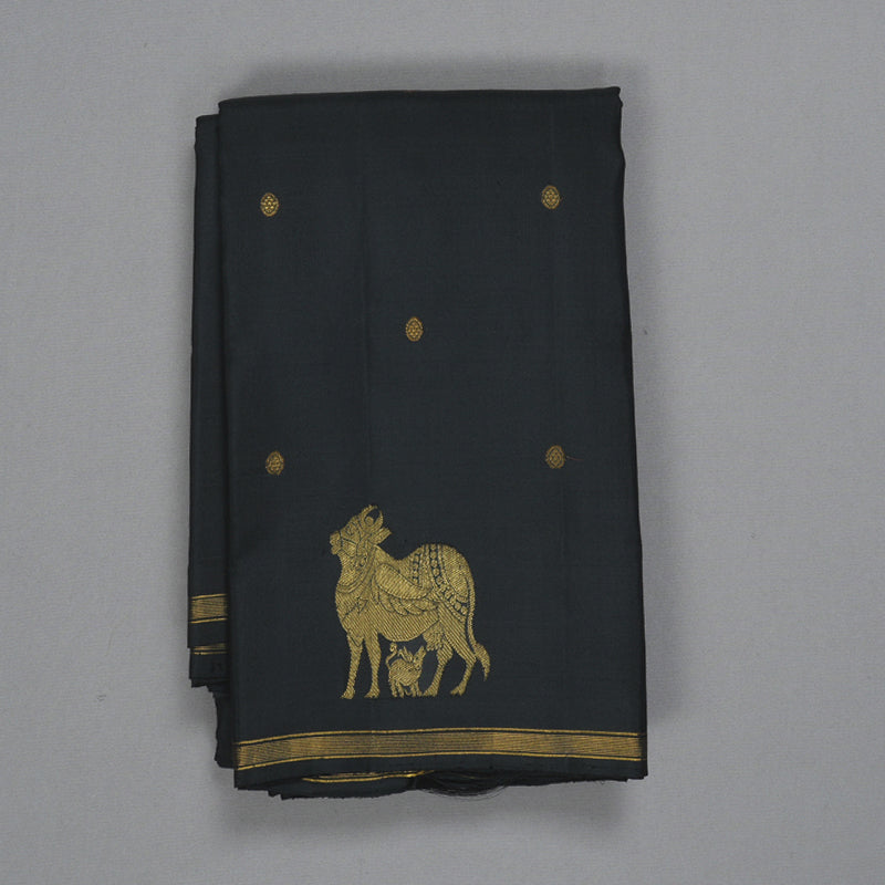 Hayagrivas Handloom Black Kanjivaram Silk Saree KBF249E7-2