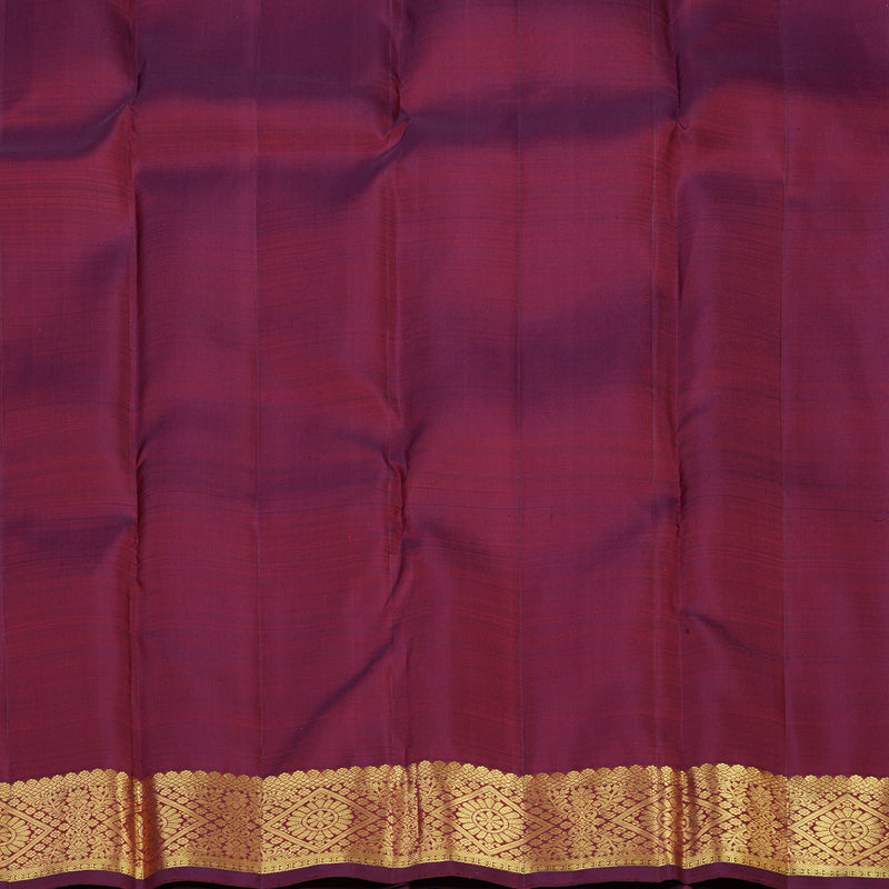 Hayagrivas Handloom Wine Maroon Kanjivaram Silk Saree KBF24D1-12
