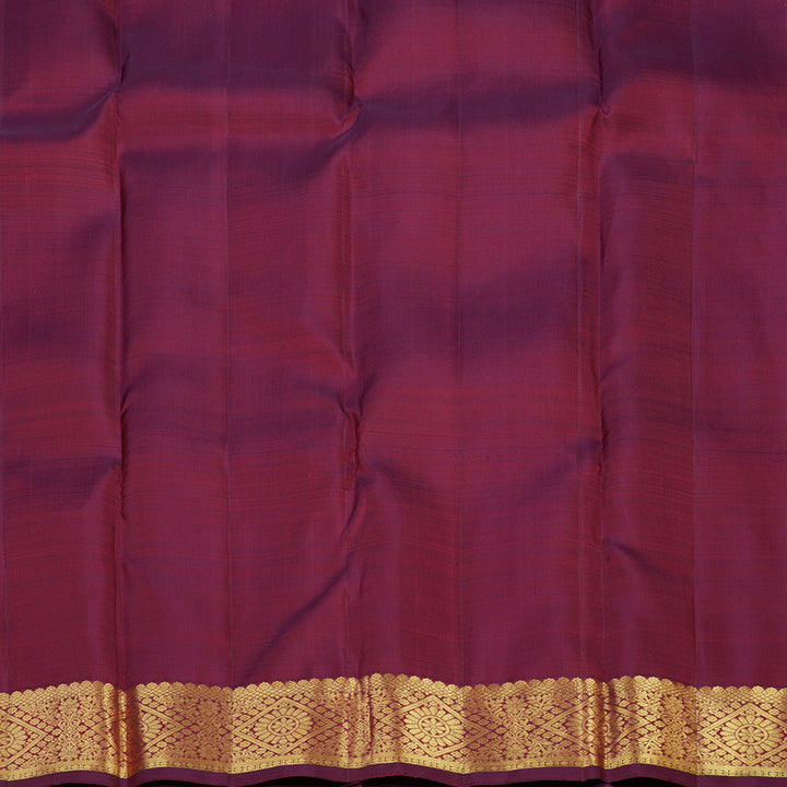 Hayagrivas Handloom Wine Maroon Kanjivaram Silk Saree KBF24D1-12