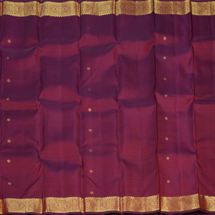 Hayagrivas Handloom Wine Maroon Kanjivaram Silk Saree KBF24D1-12