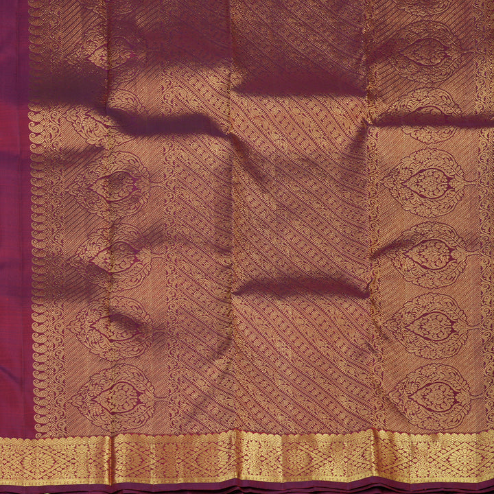 Hayagrivas Handloom Wine Maroon Kanjivaram Silk Saree KBF24D1-12