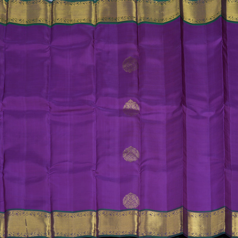Hayagrivas Handloom Purple Kanjivaram Silk Saree with Mayilkazhuthu Border KBF24D1-16