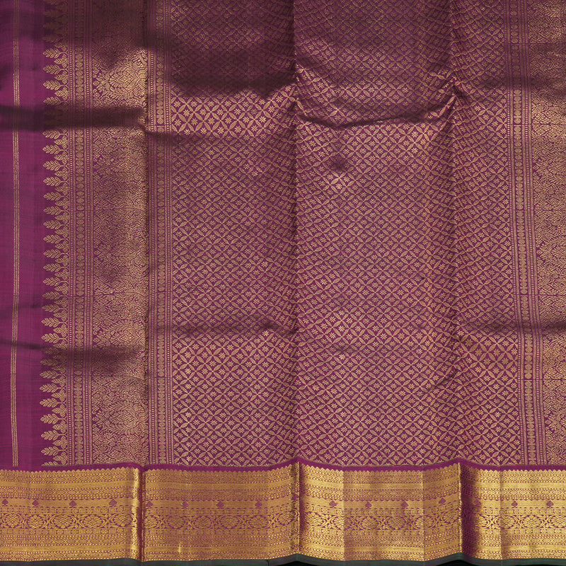 Hayagrivas Handloom Violet Kanjivaram Silk Saree KBF24D1-28