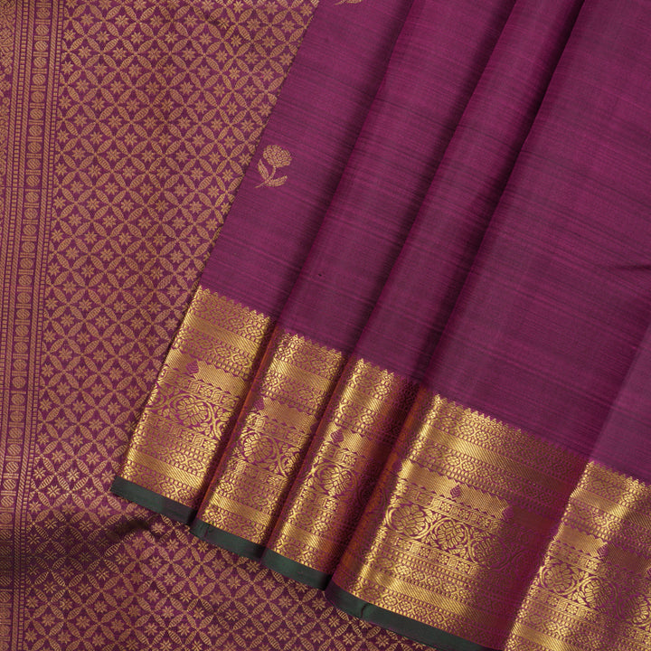 Hayagrivas Handloom Violet Kanjivaram Silk Saree KBF24D1-28