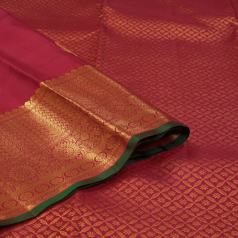 Hayagrivas Handloom Red Kanjivaram Silk Saree KBF24D1-8