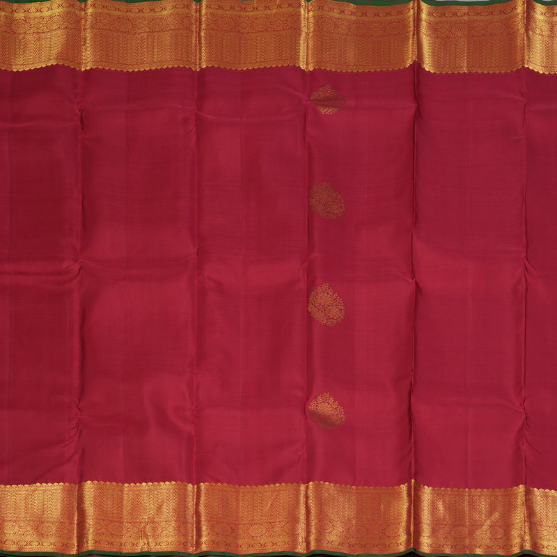 Hayagrivas Handloom Red Kanjivaram Silk Saree KBF24D1-8