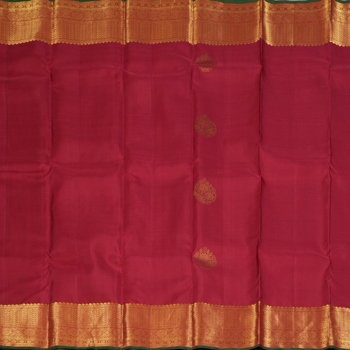 Hayagrivas Handloom Red Kanjivaram Silk Saree KBF24D1-8
