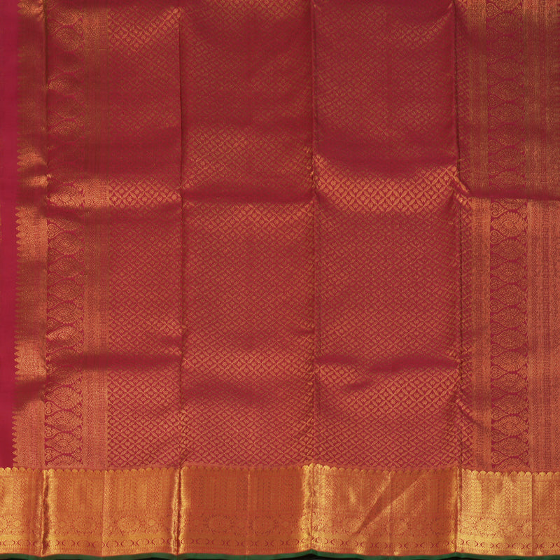 Hayagrivas Handloom Red Kanjivaram Silk Saree KBF24D1-8