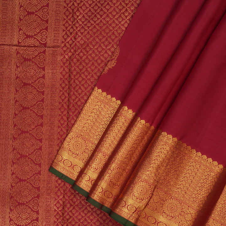 Hayagrivas Handloom Red Kanjivaram Silk Saree KBF24D1-8
