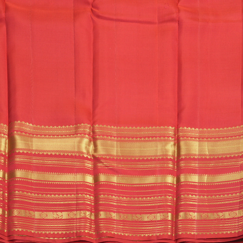 Hayagrivas Handloom Reddish-Pink Kanjivaram Silk Saree KBF24D3-2