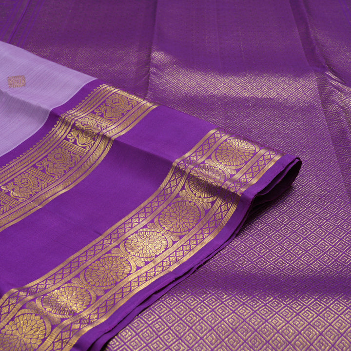 Hayagrivas Handloom Lavendar Kanjivaram Silk Saree with Purple Border KBF24D5-2