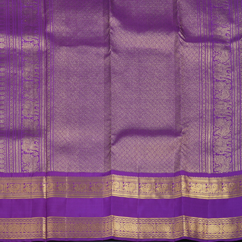Hayagrivas Handloom Lavendar Kanjivaram Silk Saree with Purple Border KBF24D5-2