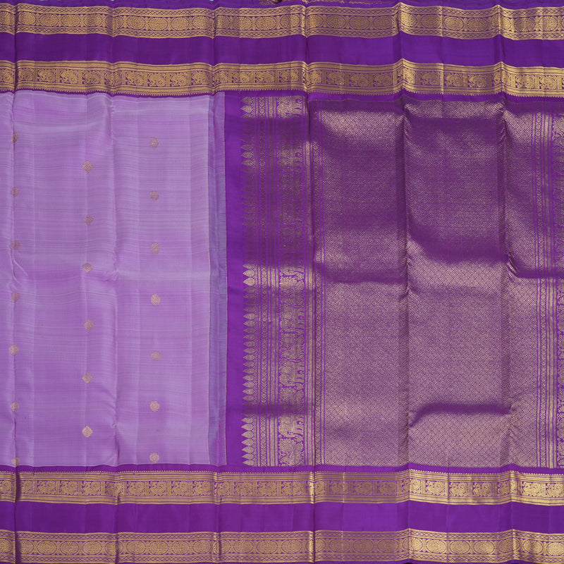 Hayagrivas Handloom Lavendar Kanjivaram Silk Saree with Purple Border KBF24D5-2