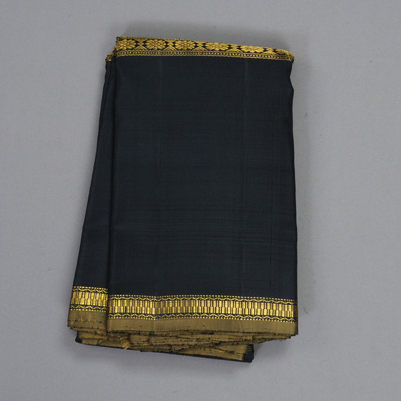 Hayagrivas Handloom Black Kanjivaram Silk Saree KBF250E12-1