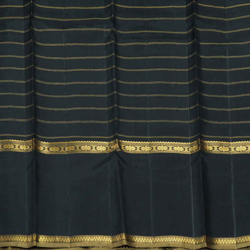 Hayagrivas Handloom Black Kanjivaram Silk Saree KBF250E12-1