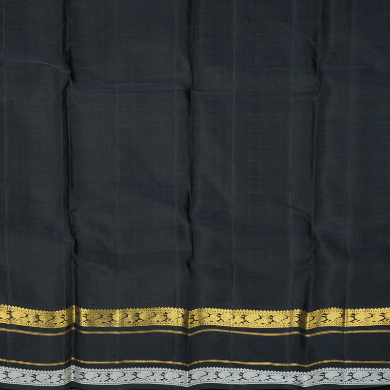 Hayagrivas Handloom Khaki Brown & White Checks Kanjivaram Silk Saree KBF250E2-1