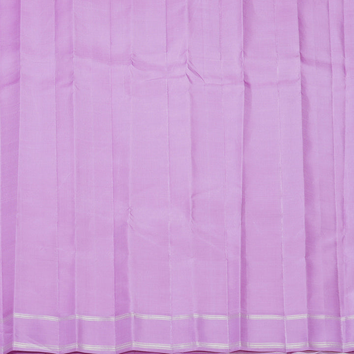 Hayagrivas Handloom Baby Pink Kanjivaram Silk Saree with Lilac Border KBF250E3-1
