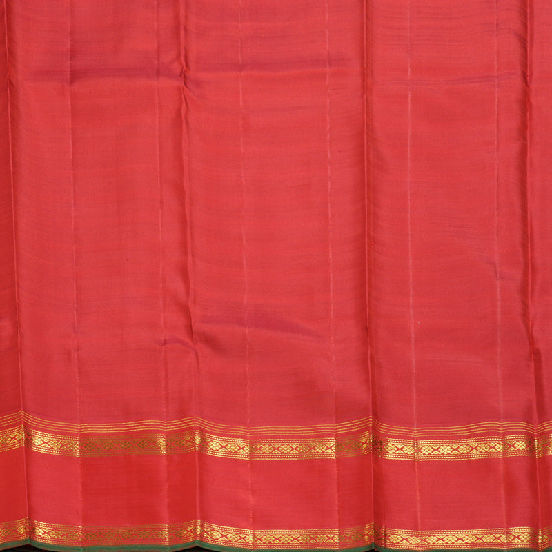 Hayagrivas Handloom Multicolour Checks Kanjivaram Silk Saree with Red Border KBF250E6-1