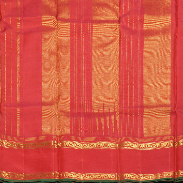 Hayagrivas Handloom Multicolour Checks Kanjivaram Silk Saree with Red Border KBF250E6-1