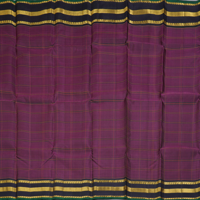Hayagrivas Handloom Purple Kanjivaram Silk Saree with Deep Jamun Border KBF250E7-1