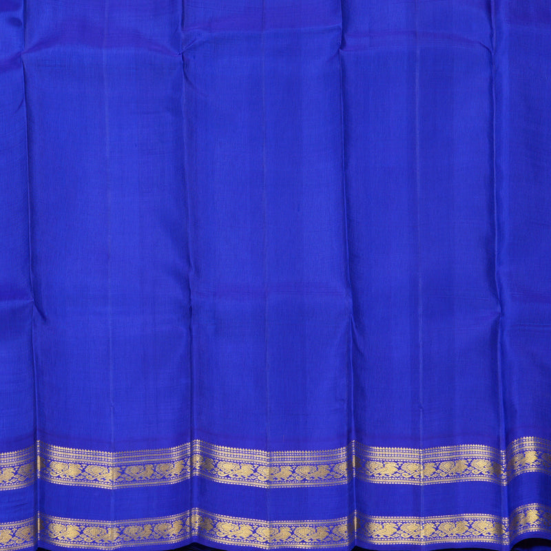 Hayagrivas Handloom Pastel Green Kanjivaram Silk Saree with MS Blue Border KBF250E9-1