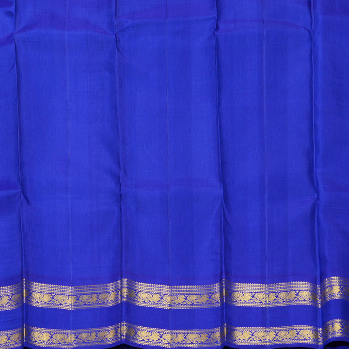 Hayagrivas Handloom Pastel Green Kanjivaram Silk Saree with MS Blue Border KBF250E9-1