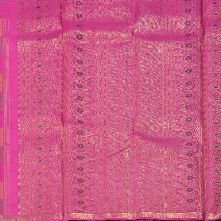 Hayagrivas Handloom Multicolour Checks Kanjivaram Silk Saree KBF251E1-1