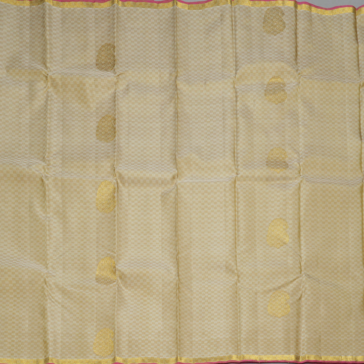 Hayagrivas Handloom Beige Kanjivaram Silk Saree KBF251E4-1