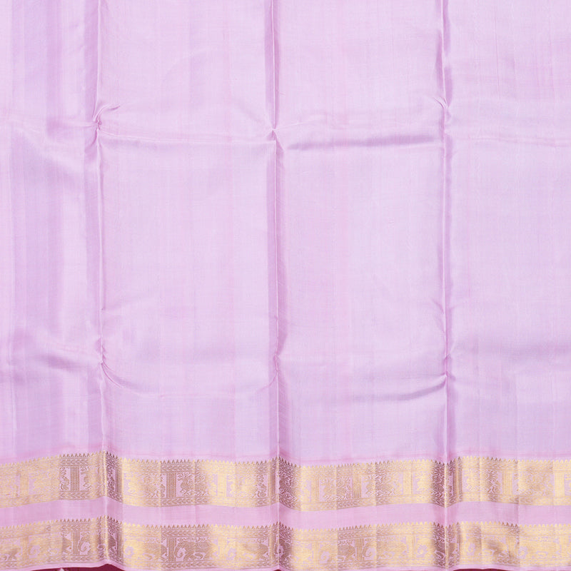 Hayagrivas Handloom Sky Blue Kanjivaram Silk Saree with Rose Pink Border KBF254E2-1