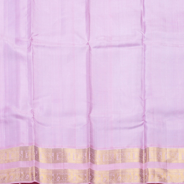 Hayagrivas Handloom Sky Blue Kanjivaram Silk Saree with Rose Pink Border KBF254E2-1