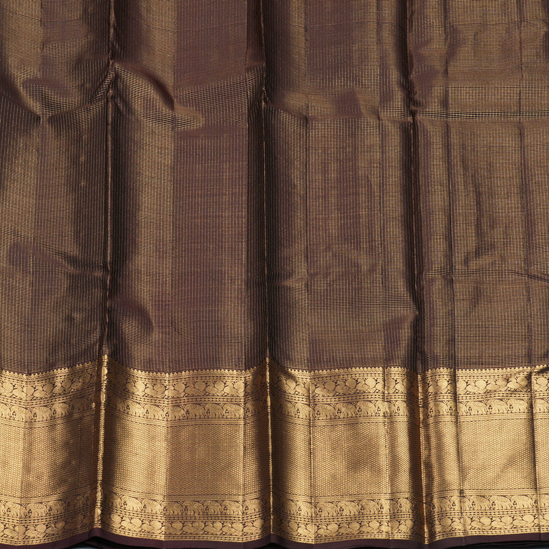 Hayagrivas Handloom Deep Snuff Kanjivaram Silk Saree KBF257E12-2