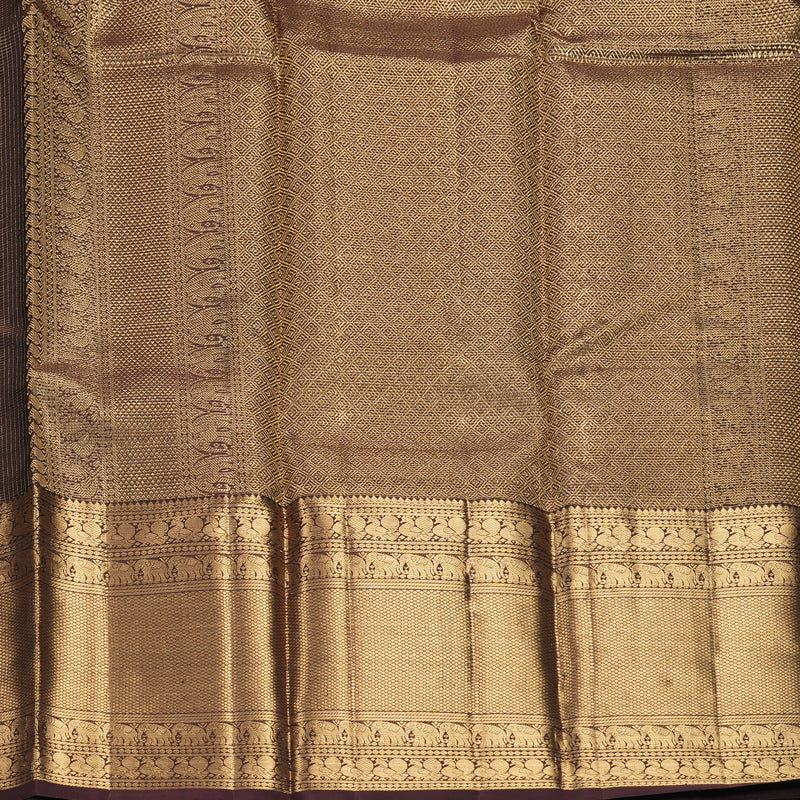 Hayagrivas Handloom Deep Snuff Kanjivaram Silk Saree KBF257E12-2