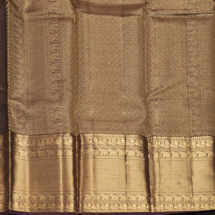 Hayagrivas Handloom Deep Snuff Kanjivaram Silk Saree KBF257E12-2