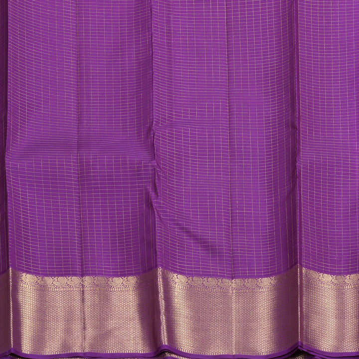 Hayagrivas Handloom Purple Kanjivaram Silk Saree KBF257E13-6