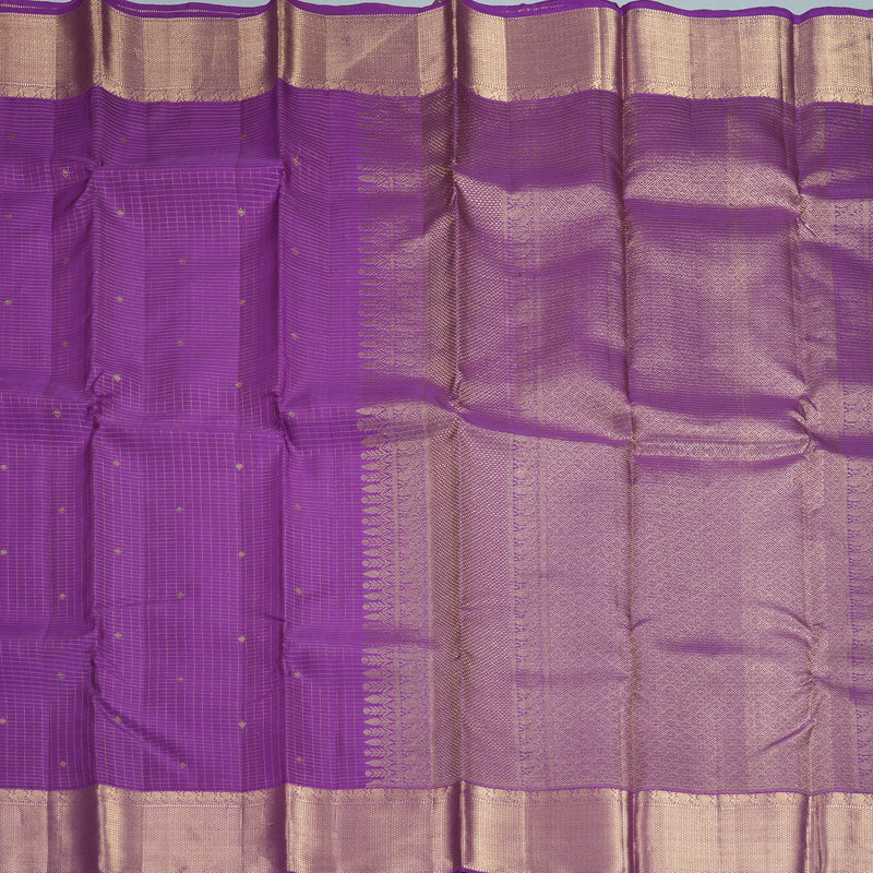 Hayagrivas Handloom Purple Kanjivaram Silk Saree KBF257E13-6